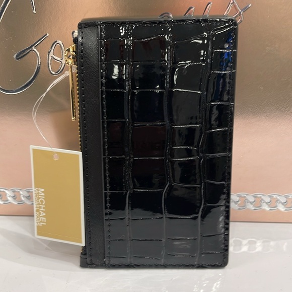 MICHAEL KORS JET SET TRAVEL MEDIUM TZ CARD CASE IN BLACK CROCODILE 
NWT - Picture 5 of 16